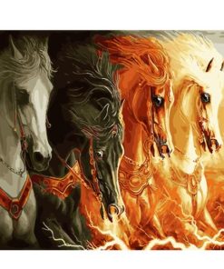 Horses Animal Art Paint By Numbers