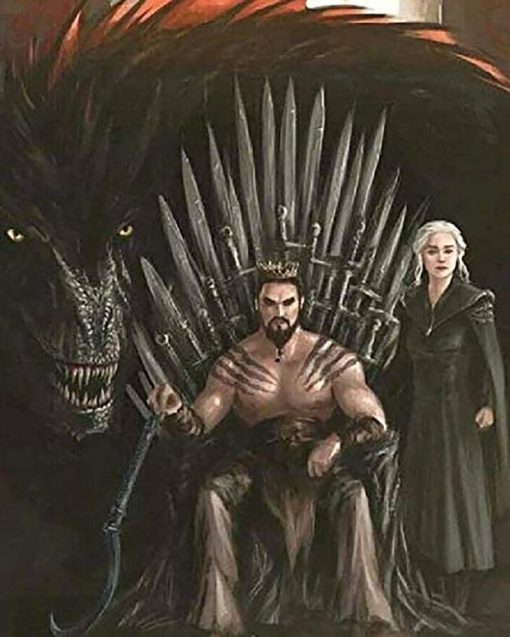 Daenerys-With-Khal-Drogo-DIY-People-Paint-By-Numbers-PBN-22994