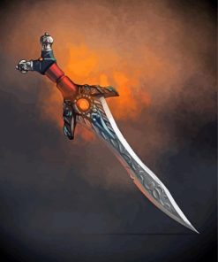 Dagger Fighting Knife Paint By Numbers