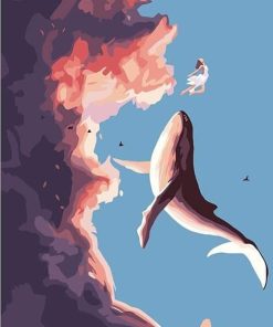 Whale and Girl Animal Art Paint By Numbers