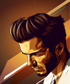 David Beckham Football Icon Paint By Numbers