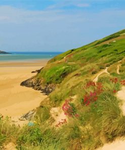 Daymer Bay Coastal Scene Paint By Numbers