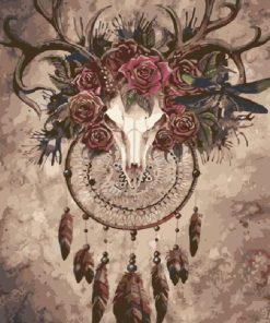 Deer Antlers Dream Catcher Paint By Numbers