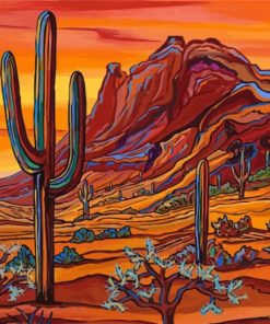 Desert Cactus Landscapes Paint By Numbers