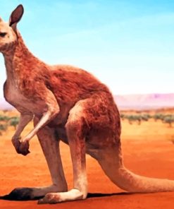 Desert Kangaroo Art Paint By Numbers