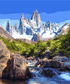 Monte Fitz Roy Mountain Paint By Numbers