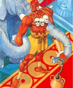 Dhalsim Video Game Icon Paint By Numbers