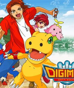 Digimon Adventure Agumon Paint By Numbers