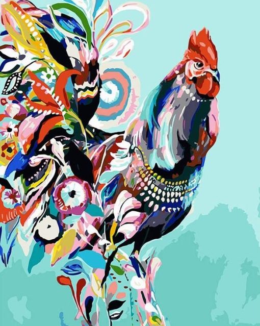 Digital-Paints-by-numbers-Chicken-horse-cattle-tiger-Zodiac-pictures-coloring-Paintings-by-numbers-framed-colorful