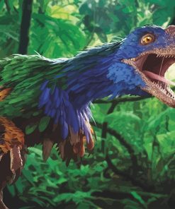 Colorful Angry Dinosaur Jungle Paint By Numbers