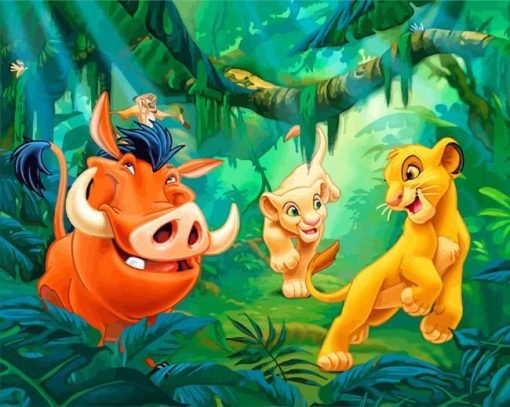 Disney-simba-nala-timon-pumbaa-paint-by-numbers