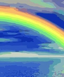 Rainbow Seascape Paint By Numbers