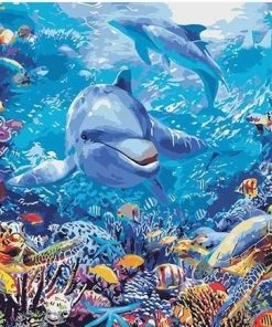 Undersea Dolphin Art Paint By Numbers
