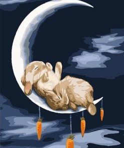 Moonlit Rabbit Paint By Numbers