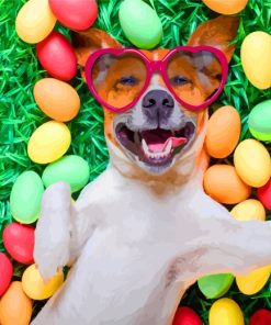 Stylish Dog Sunglasses Paint By Numbers