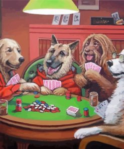 Dogs Playing Poker Paint By Numbers