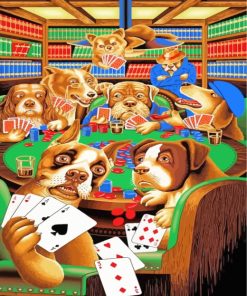 Poker Dogs Art Paint By Numbers