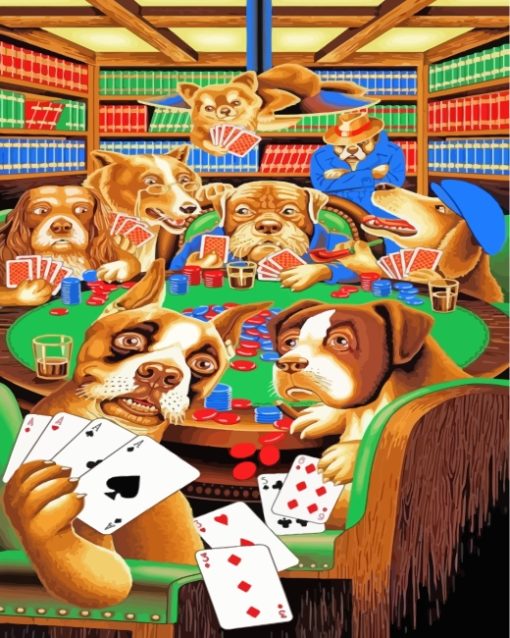 Dogs-Playing-Poker-paint-by-numbers