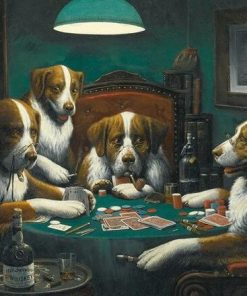 Poker Dogs Paint By Numbers