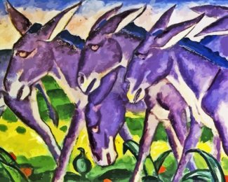 Franz Marc Donkey Frieze Paint By Numbers