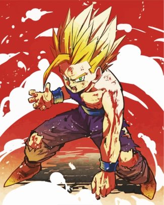 Dragon Ball Z Gohan Painting Kit Paint By Numbers