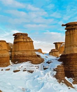 Drumheller Winter Beauty Paint By Numbers
