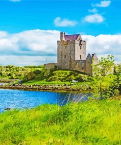Scenic Dunguaire Castle Ireland Paint By Numbers