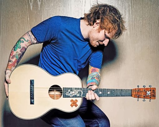 Ed-Sheeran-with-guitar-adult-paint-by-number