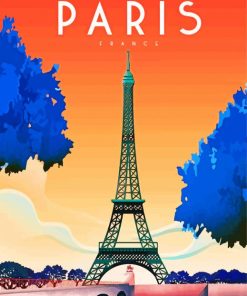 Eiffel Tower Paris Paint By Numbers