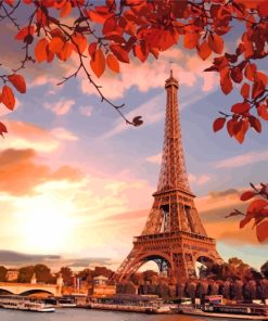 Eiffel Tower Paris Landscape Paint By Numbers