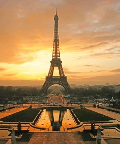 Paris Eiffel Tower Sunrise View Paint By Numbers