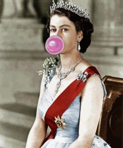 Elizabeth Blowing Bubble Paint By Numbers