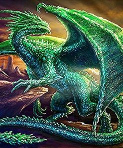 Emerald Dragon Animal Paint By Numbers