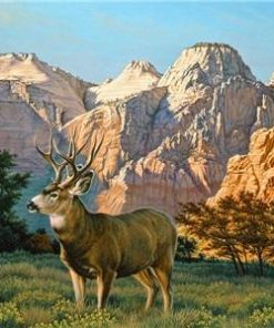 Elk Scene Paint By Numbers