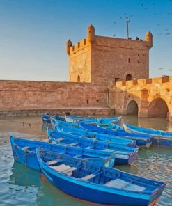 Essaouira Coastal Boats Paint By Numbers