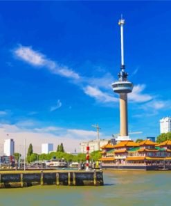 Euromast Rotterdam Skyline Paint By Numbers