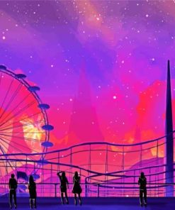 Evening Festival Roller Coaster Paint By Numbers