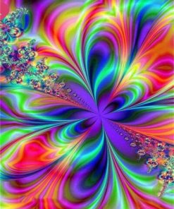 Colorful Fractals Mandala Paint By Numbers