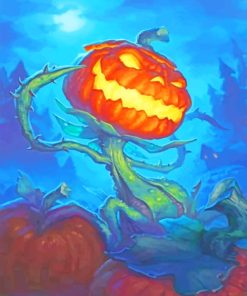 Evil Halloween Pumpkin Paint By Numbers