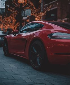 Beautiful Red Exotic Car Paint By Numbers