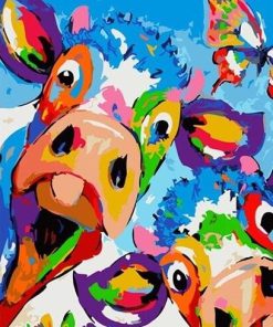 Colorful Cow Paint By Numbers