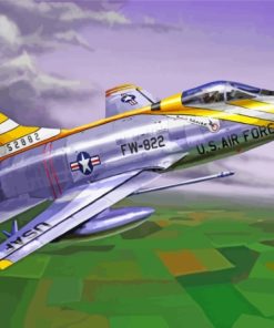 F100 Super Sabre Jet Fighter Paint By Numbers
