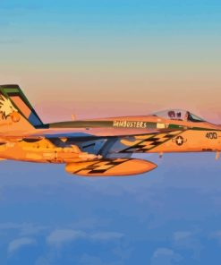 Super Hornet Fighter Jet Paint By Numbers