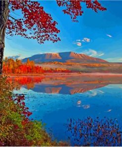 Autumn Scenes Millinocket Lake Paint By Numbers
