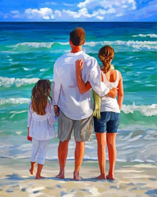 Family-In-the-beach-paint-by-number