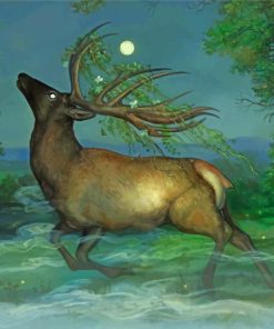 Fantasy Elk Art Paint By Numbers