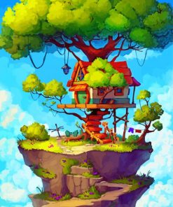 Magical Fantasy Tree House Paint By Numbers