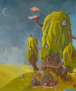 Enchanted Nature Tree House Paint By Numbers