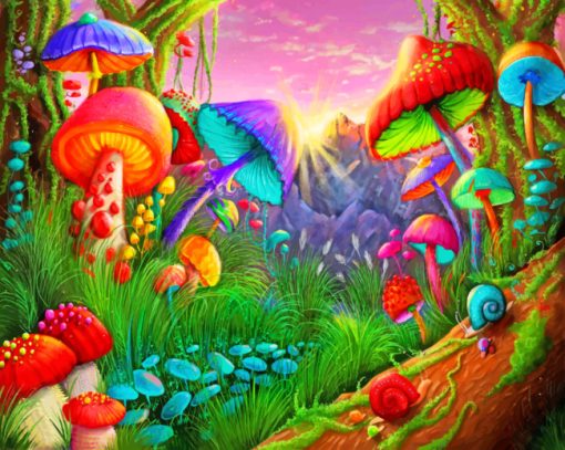 Fantasy-mushrooms-paint-by-number