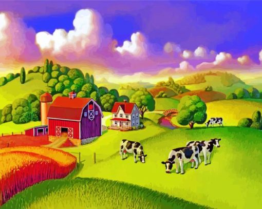Farm-Scenery-paint-by-numbers